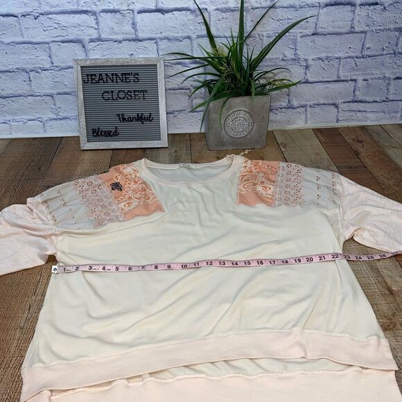 Free People Womens Feelin It Boho Patchwork T-Shirt - Picture 10 of 16